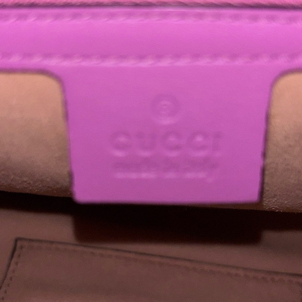 Gucci Vintage Marmont Quilted Chevron Ultra Violet Shoulder Bag with Dust Bag EC - Picture 11 of 14